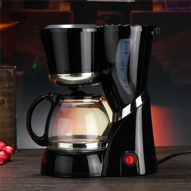 600 ML 220 240V 550W Electric Drip Coffee Maker Machine Black Hourglass