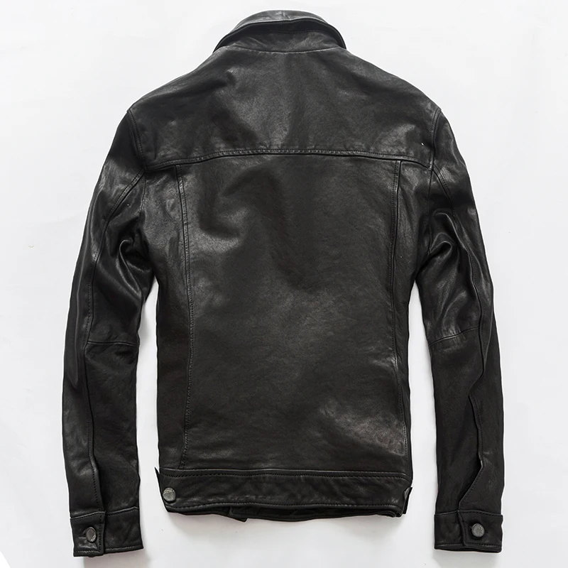 2018-New-Men-Casual-Genuine-Leather-Jacket-Single-Breasted-Winter-Real-Thick-Sheepskin-Leather-Coat-FREE
