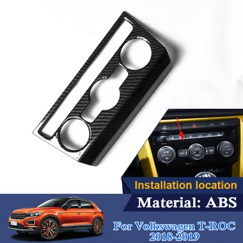 

QCBXYYXH ABS Car Styling For Volkswagen T-ROC 2018-2019 Navigation Panel Sequins Interior Dashboard Frame Cover Car Accessories