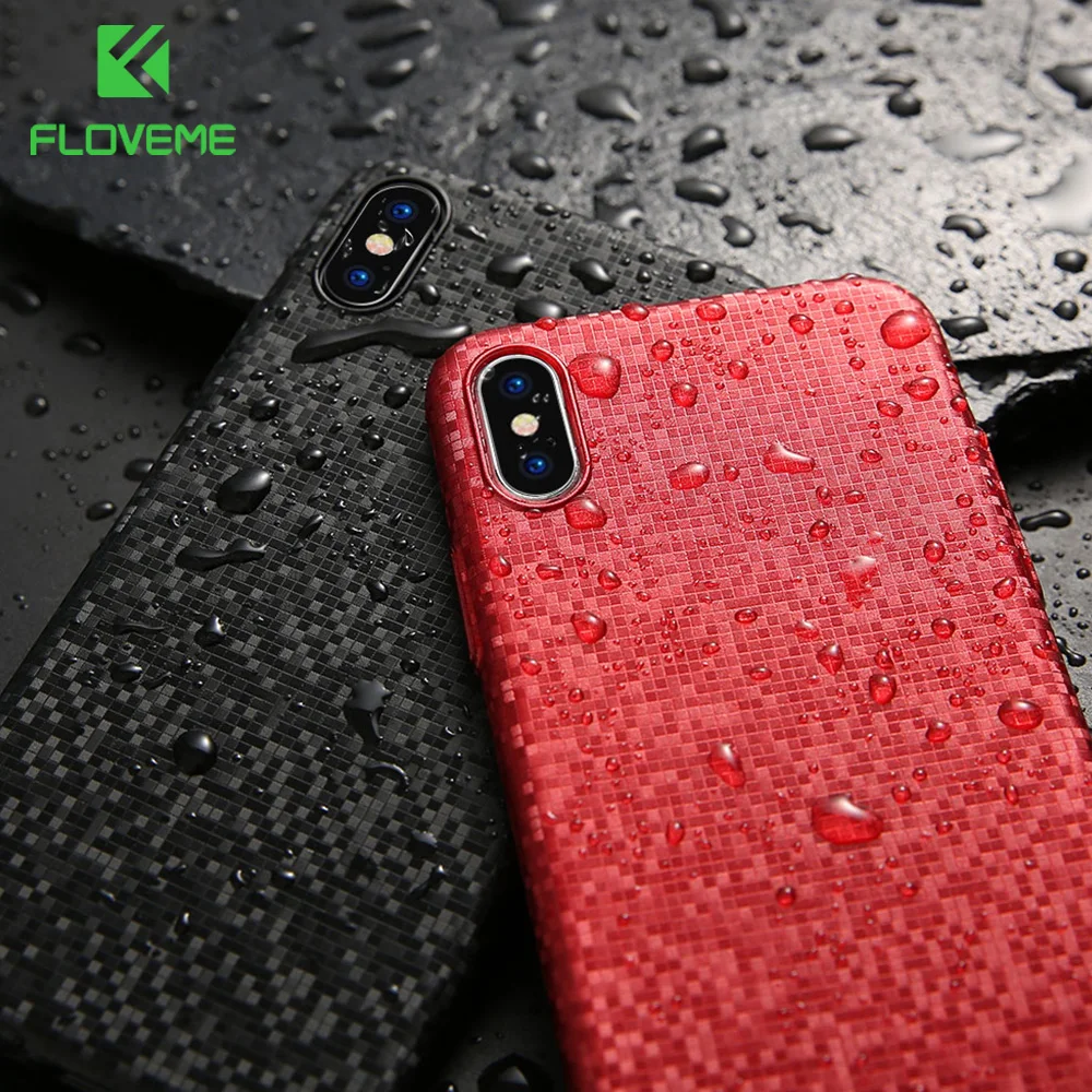 FLOVEME Ultra Thin Mosaic Colorful Case For iPhone X 10 Luxury Phone Bag Cases 7 8 6 6s Plus Liquid Silicone Cover |