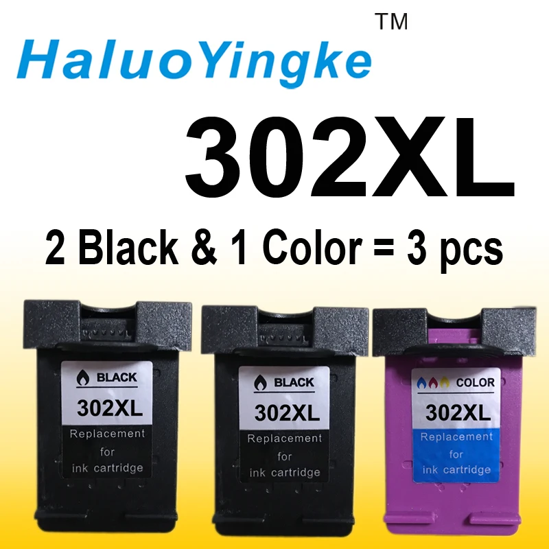 

3pk 302XL Ink Cartridge replacement for HP 302 XL Compatible for HP Deskjet 2130 1110 3630 Officejet 3830 4650 ENVY 4520 4522