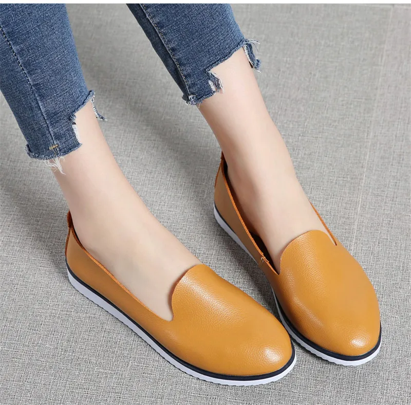 Women's Ballet Genuine Leather Flats Shoes