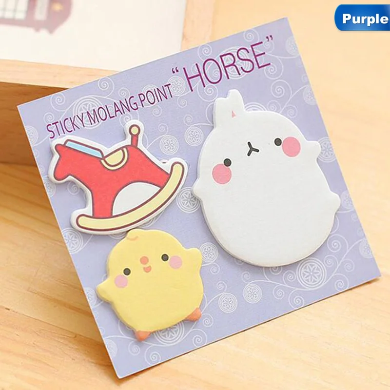 1 шт. Kawaii милый планировщик корейский Кролик животное липкий блокнот для заметок