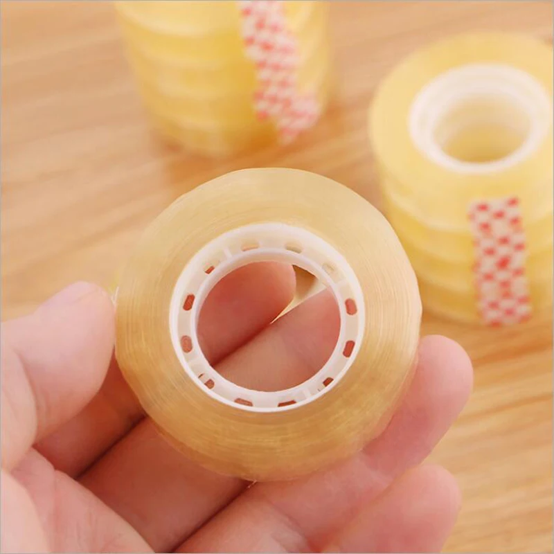 1PCS Student stationery transparent small tape 32 meters wide 1.2CM