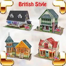 Новое поступление подарок Британский Стиль 3D Пазлы Модель DIY структура Коллекция дизайн Обучающие игрушки обучение дети головоломки
