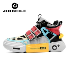 Новейшая Обувь для скейтборда, Мужская дышащая спортивная обувь, уличная мода, Разноцветные Летние мужские кроссовки с высоким берцем, zapatillas hombre