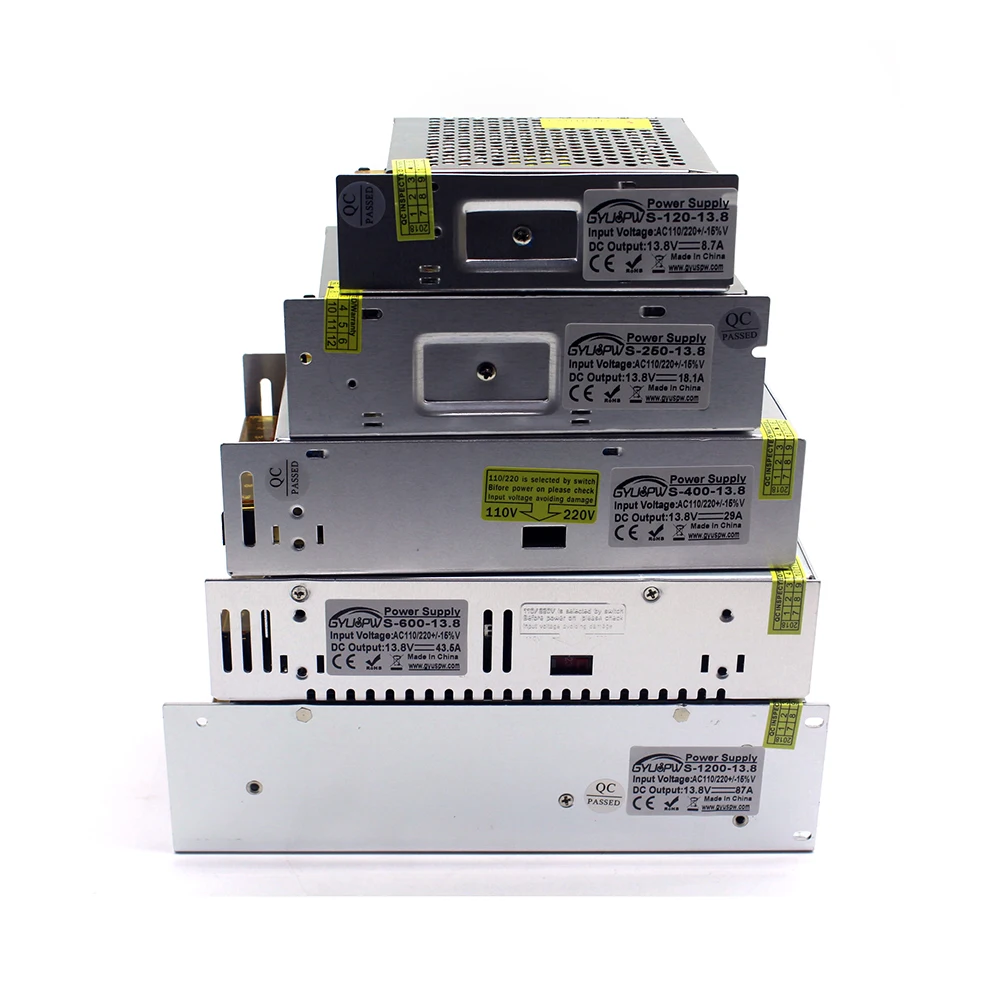 DC13.8V источник питания 200W 240W 250W 300W 400W 500W 600W 720W 800W 1000W 1200W AC DC 13 8 V для Led светильник CCTV