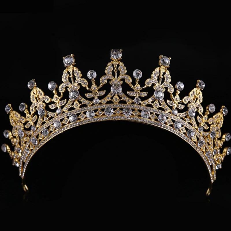 Buy 2017 New Fashion Women Gold Hair Tiaras Crowns