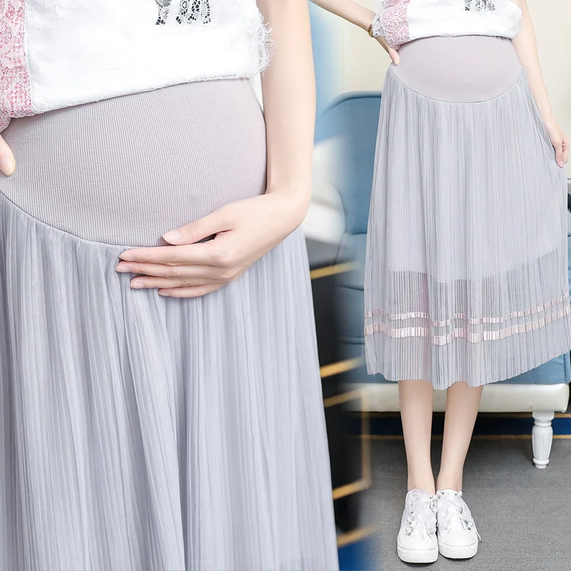 Afei Tony юбки для беременных для талии, живота, эластичная одежда для беременных женщин Летняя одежда для беременных Новинка
