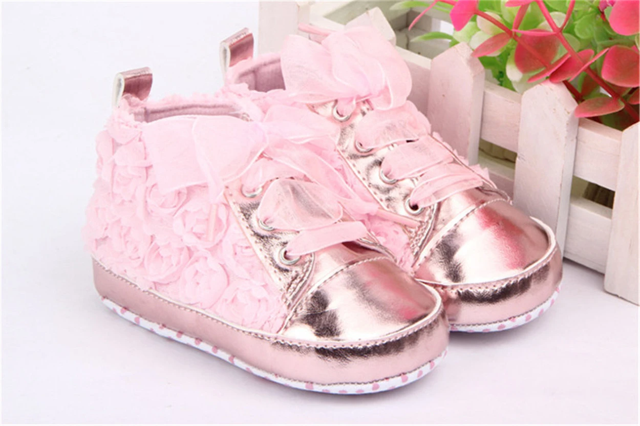 pink crib shoes
