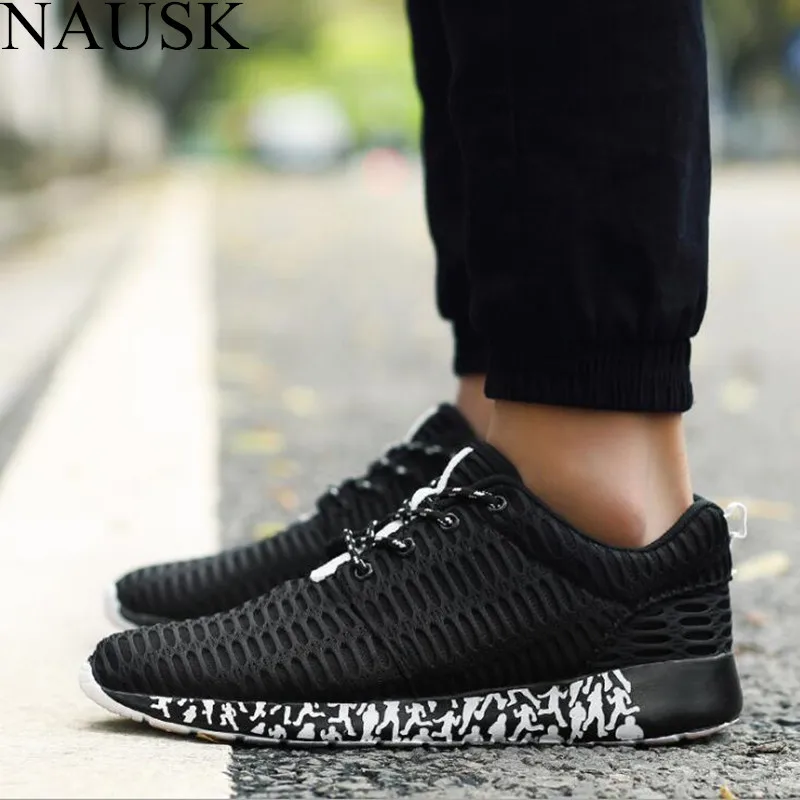 

NAUSK 2018 New Summer Size 39-47 Men Casual Shoes Mesh Breathability Casual Shoes Tenis Masculino Adulto Sneakers