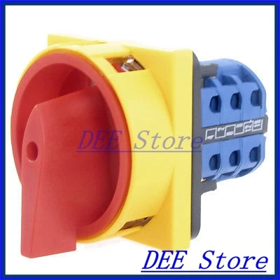 

AC 220V-240V on/off/on 10 Screw Terminals Rotary Changeover Switch