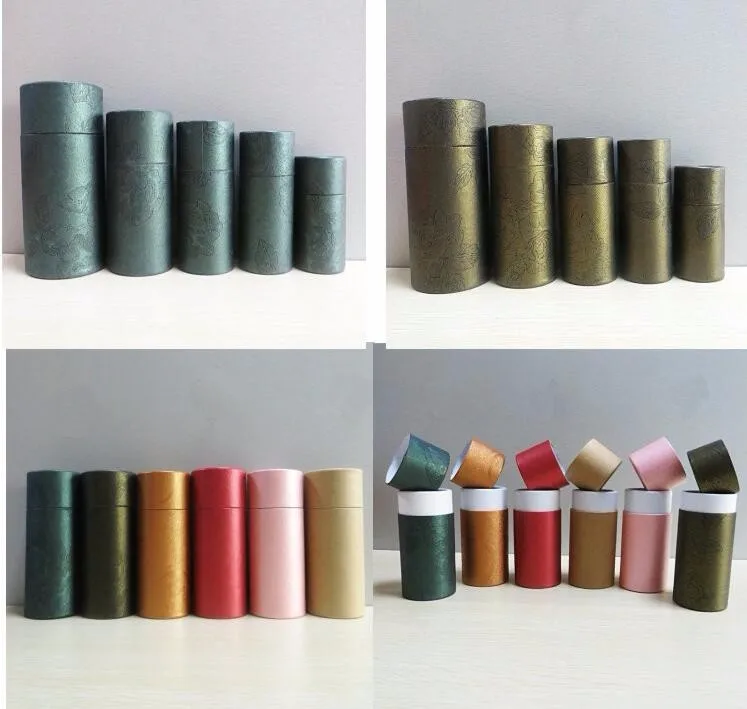 25pcs 50ml Oil bottle packing Jewelry Tube Drawing Wrapping Packaging Kraft Paper painting cylinder gift jewelry box | Дом и сад