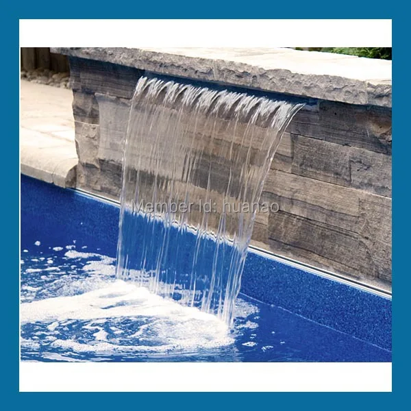 artificial indoor waterfall, swimming pool water blade waterfallin