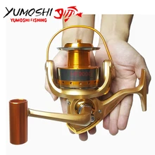 Бренд yumoshi большой размер 12BB троллинг катушка Рыболовная катушка металлический основной корпус спиннинговые Катушки Рыболовные катушки удаленное колесо для соленой воды