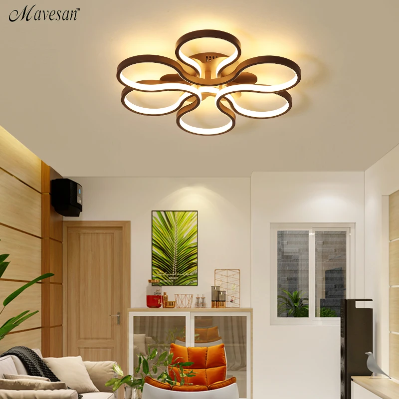 Акриловый современный потолочный светильник для гостиной спальни простой плафон светодиодный потолочный светильник Домашнее освещение светильники AC85-260V