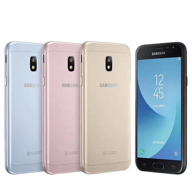 samsung Galaxy J3 J3300(), четырехъядерный, 5,0 дюймов, 2 Гб ОЗУ, 16 Гб ПЗУ, 13,0 МП, разблокированный, две sim-карты, отпечаток пальца, NFC, мобильный телефон