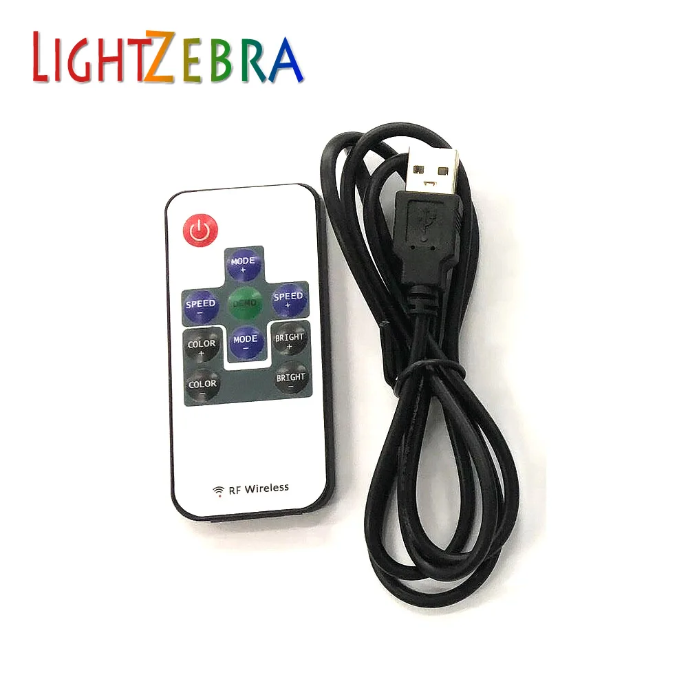 

LED controller 5-24V powered usb cable or DC cable for RGB LED strip light with 10key RF wireless remote control