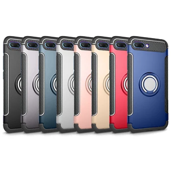 

100pcs Shockproof 360 Ring Holder Soft TPU Car Stand Cover For Huawei Honor 20 Pro 20i V20 8X Max Magnetic Bracket Rugged Cover
