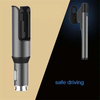 

Wireless Original 2 in 1 Car Charger Bluetooth Earphone Headset Emergency Hammer for Huawei Mate 9 Pro USB Car Charging Adapter