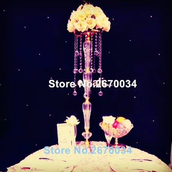 

Crystal Table Top Chandelier gold new style Centerpieces For Weddings Table Wholesale