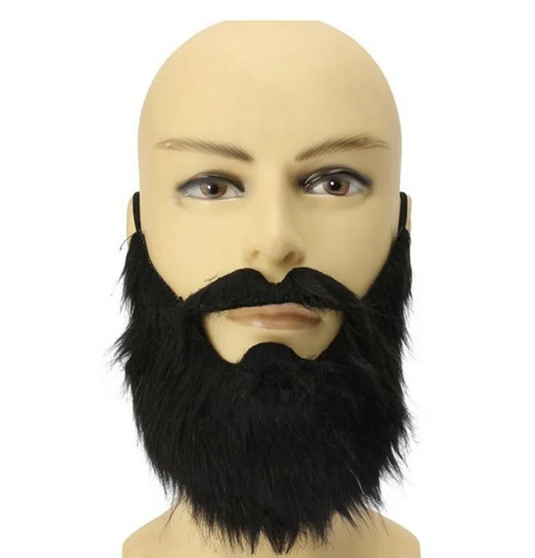 Fake False Mens Moustache Fancy Dress Costume Black Beard Hair Stick Self Outfit Ebay