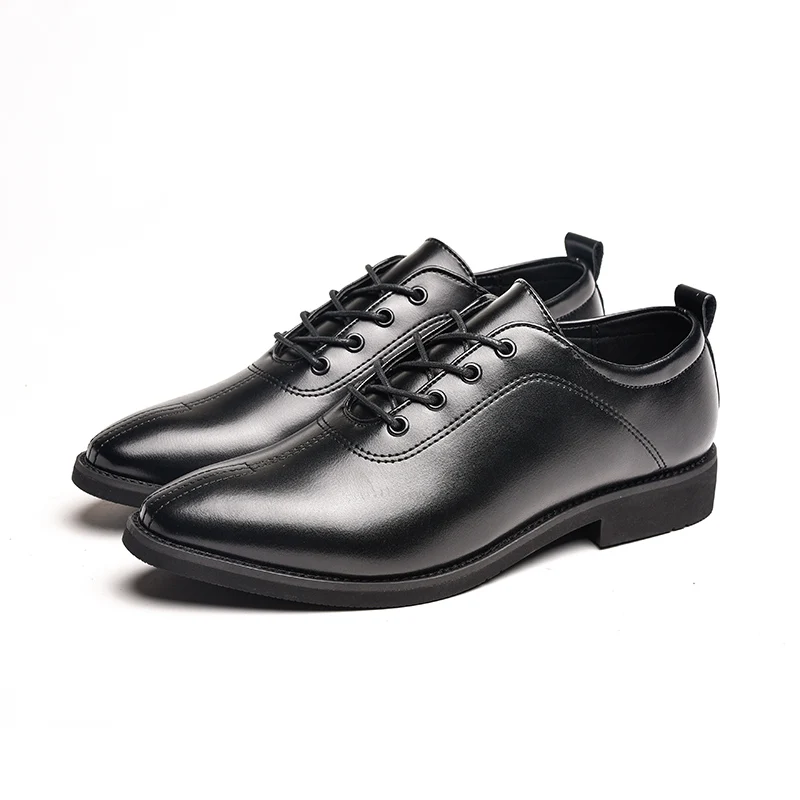 elegant genuine leather formal men shoes italian luxury brand wedding male footwear designer tan work dress oxford shoes for men (11)