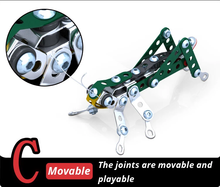 UMEILE бренд 3 стиля 3D металлическая головоломка животное Стрекоза бабочка игрушечный Кузнечик Сборная модель подарок