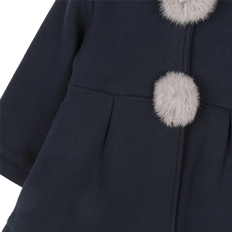 Новая зимняя одежда для маленьких девочек пальто для малышей куртка с капюшоном куртки для девочек с длинными рукавами и заячьими ушками осенняя одежда для детей