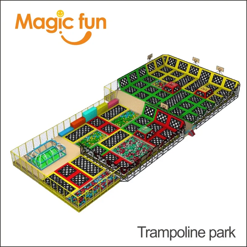 Magic Fun Usa Indoor Portable Trampolines Arena Park , Rectangle