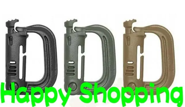 

10pcs/lot carrying locking Molle ring D model for outdoor bag free shipping