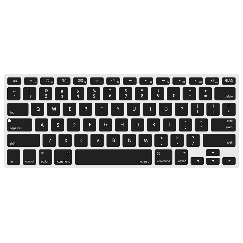 MOSISO EU/US водонепроницаемый силиконовый чехол для клавиатуры Черный Apple Macbook Air