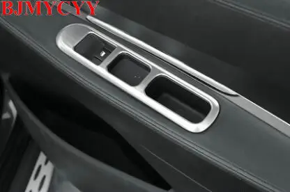  BJMYCYY Fit For 2017 Peugeot 3008 5008 Accessories 4pcs/set ABS decorative box car window lift swit