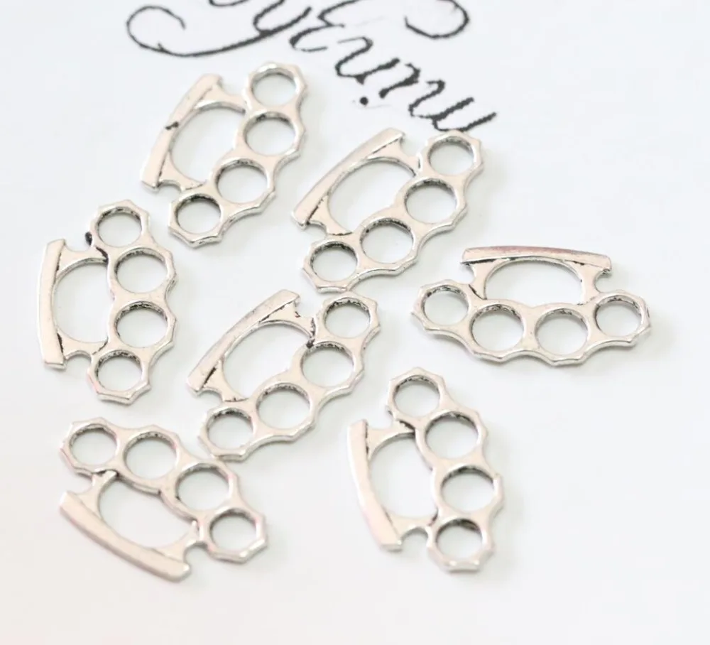 

100 pcs Brass Knuckles Charms Alloy Pendant 24X14mm