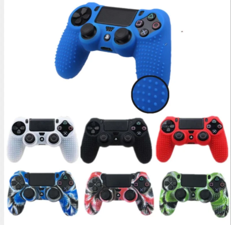 Anti-slip Silicone Cover Skin Case for Sony PlayStation Dualshock 4 PS4 DS4 Pro Slim Controller &amp Stick Grip / 100pcs | Электроника