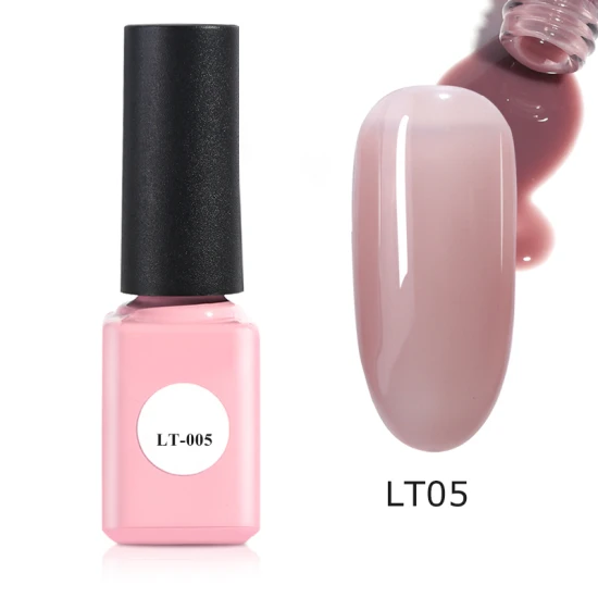 6 мл УФ-гель для ногтей Nude прозрачный лак Чистый Розовый кофейный цвет маникюрный лак верхнее покрытие впитываемый гель для ногтей TRLT01-06 - Цвет: LT-005