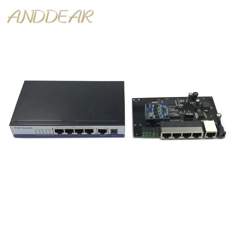Коммутатор rj45 ANDDEAR-10/100 Мбит/с poe 802.3af 8 портов голосовой сигнал 15 5 Вт для ip-камеры nvr
