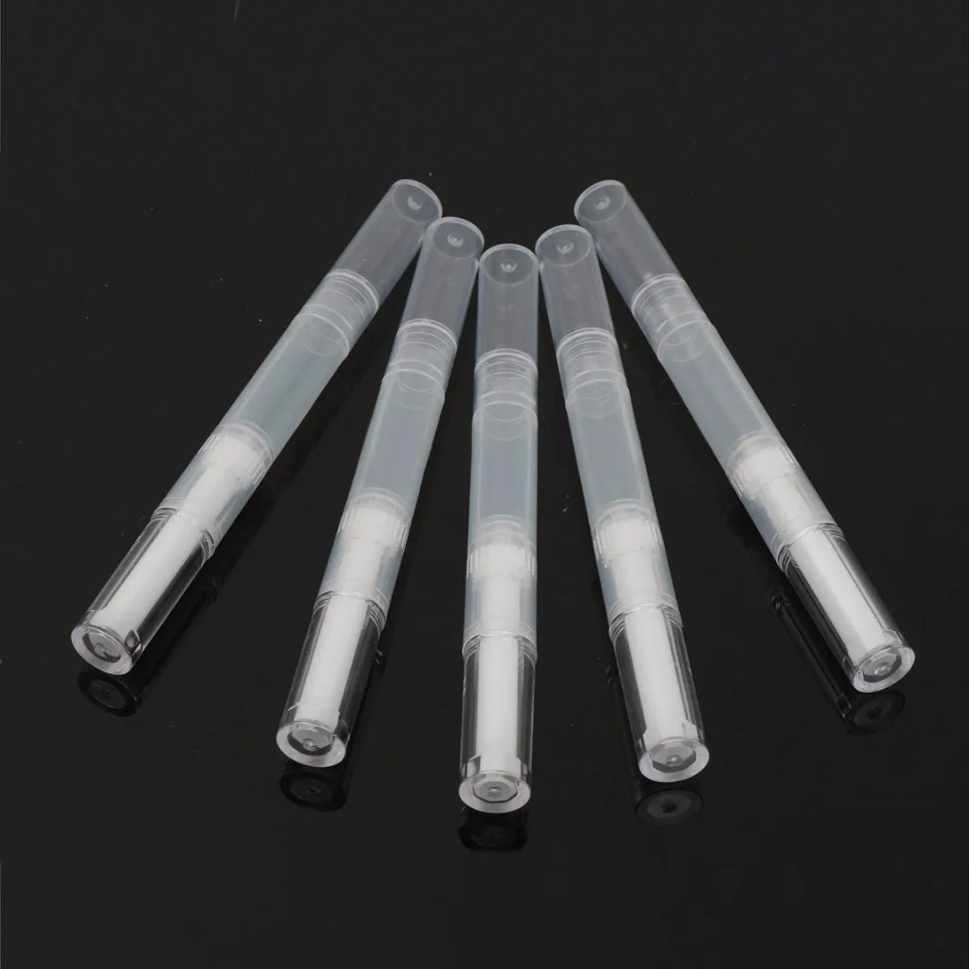 Shellhard 5pcs 3ml Empty Twist Pen With Brush High Quality Cosmetic Twist Pen Nail Polish Tube for Lip Gloss nail Nutrient oil
