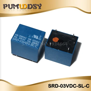 

5PCS/LOT Relay SRD-03VDC-SL-C SRD-03VDC-SL SRD-03V SRD-03VDC relays 5PINS 3V DC High Quality