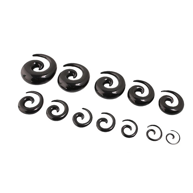 

Acrylic Spiral Taper Flesh Tunnel Ear Stretcher Expander Stretching Plug Snail