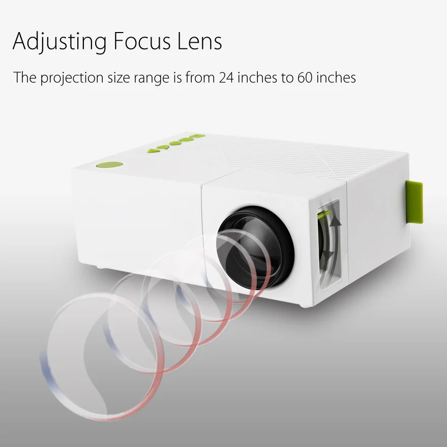 YG310 البسيطة المحمولة LCD العارض المسرح المنزلي Proyector USB SD AV HDMI 600 شمعة 1080 P HD LED المحمولة العارض