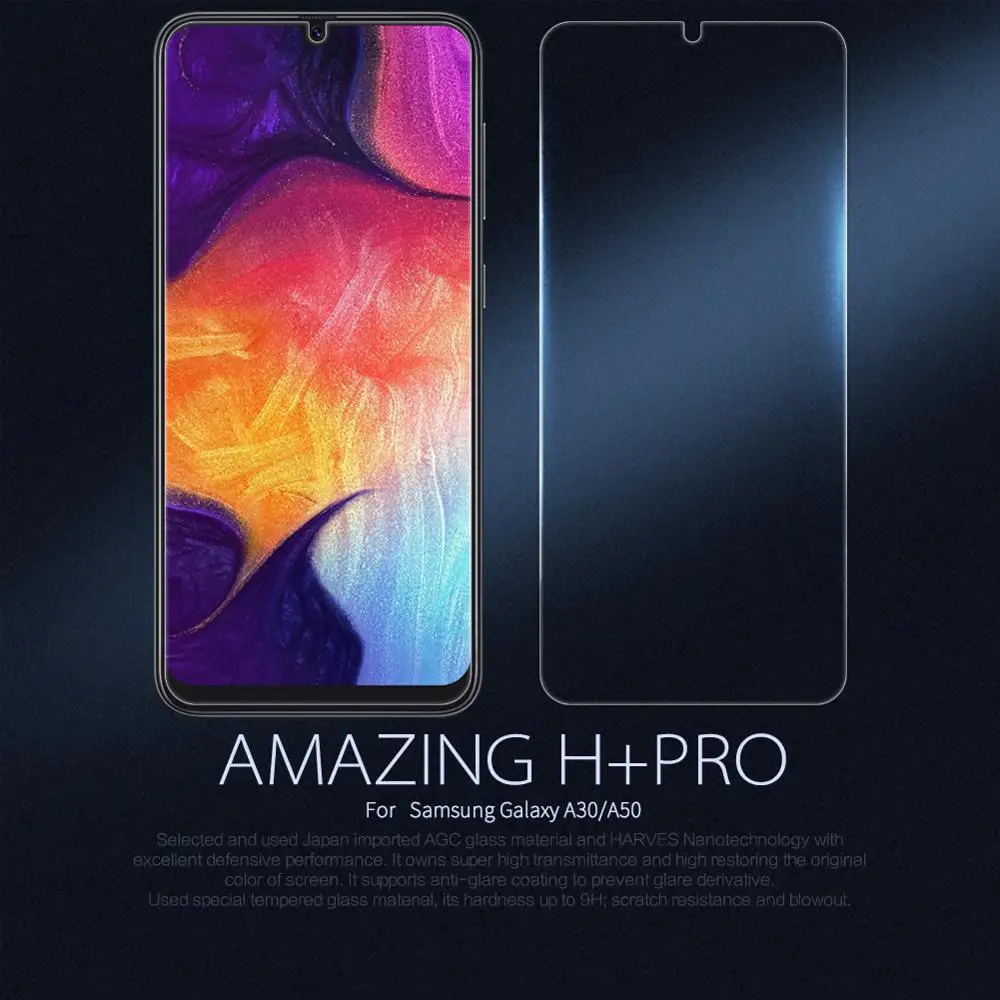 Защита экрана для Samsung Galaxy A50 NILLKIN Amazing H + Pro Закаленное стекло Защитная пленка A30 |