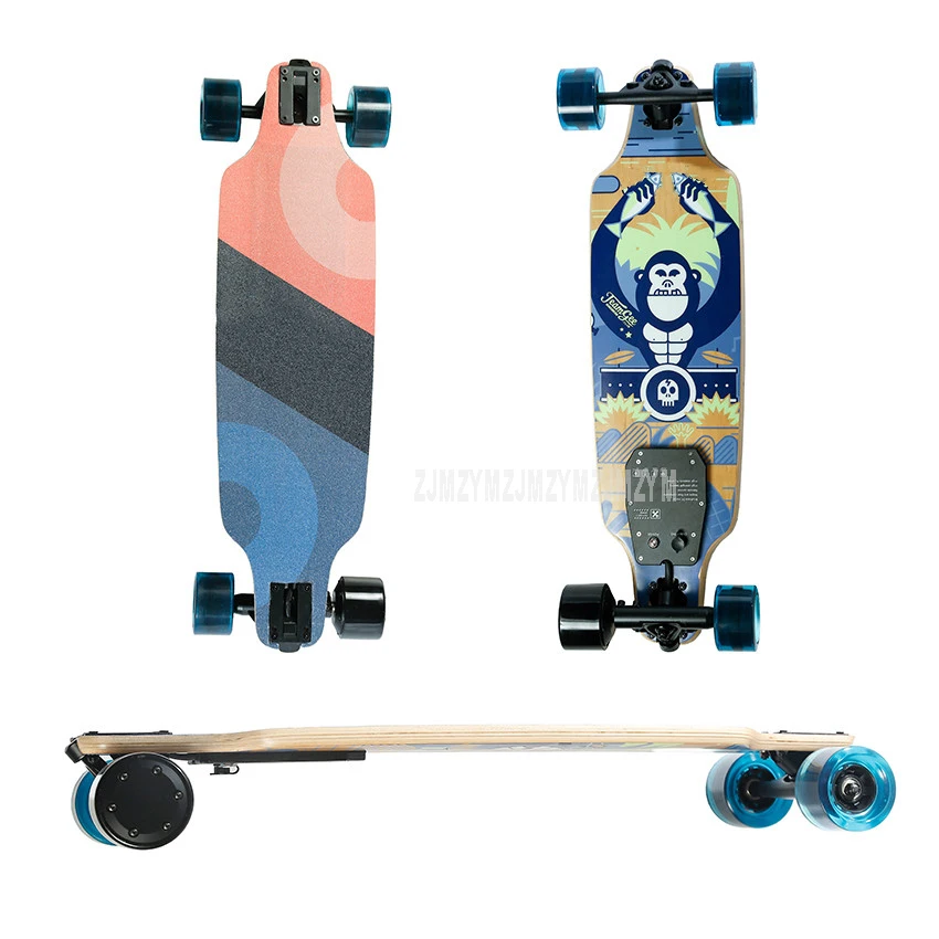 Discount H8 480W Ultra-thin Electric Skate Board 4 Wheels Remote Control Skateboard Scooter Street Board Max Speed 25km/h For Kids Adults 2