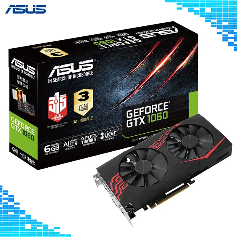 

Asus TUF-GTX 1660-O6G-GAMING Mainstream level Desktop Graphics Cards 6G 8002MHz 192bit GDDR5 NVIDIA GeForce GTX 1660 Graphics