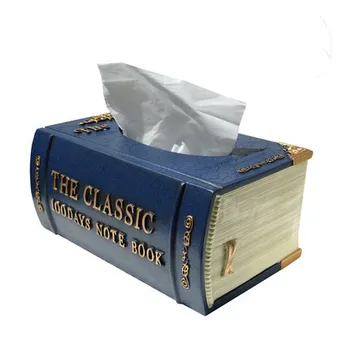 

Nordic Style Resin Tissue box English Book Tray Creative Living Room Coffee Table Household Paper Towel Storage Box Home Decorat