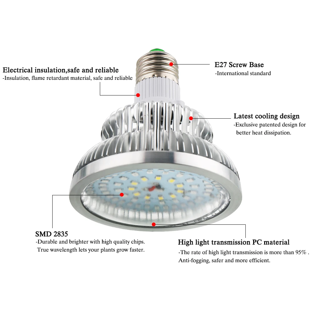 Новый Полный светодио дный спектр Светодиодная лампа для роста 50 Вт 90 светодио дный светодиодные лампы для роста с пультом дистанционного