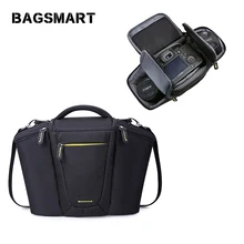 BAGSMART Digital SLR/DSLR bolsa tipo bandolera para cámara compacto Vintage DSLR bolso mensajero Cámara