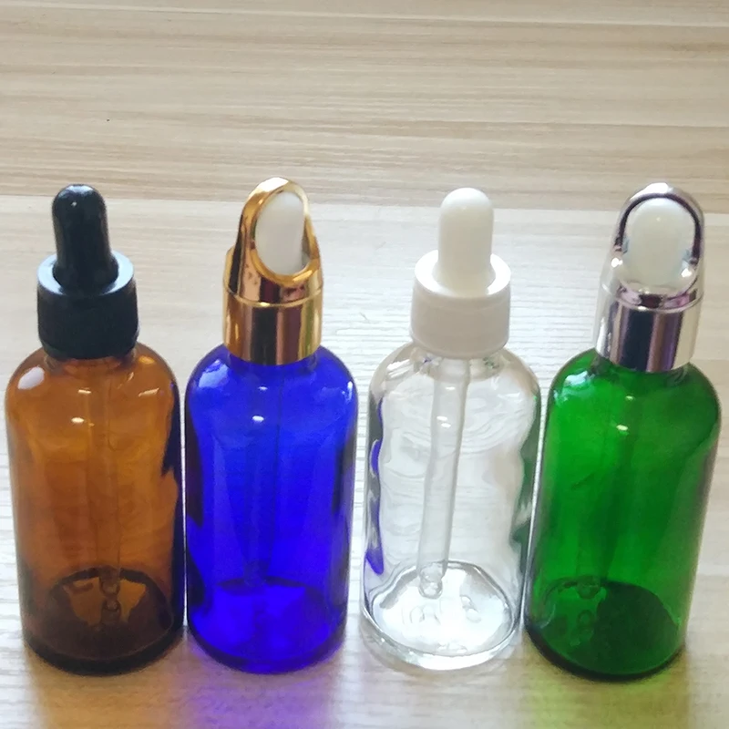 

50ml Blue/Amber/Green/Clear Glass bottles with Glass dropper! if you order over 150pcs, price 30%off !