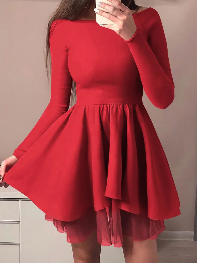 double layer long gown