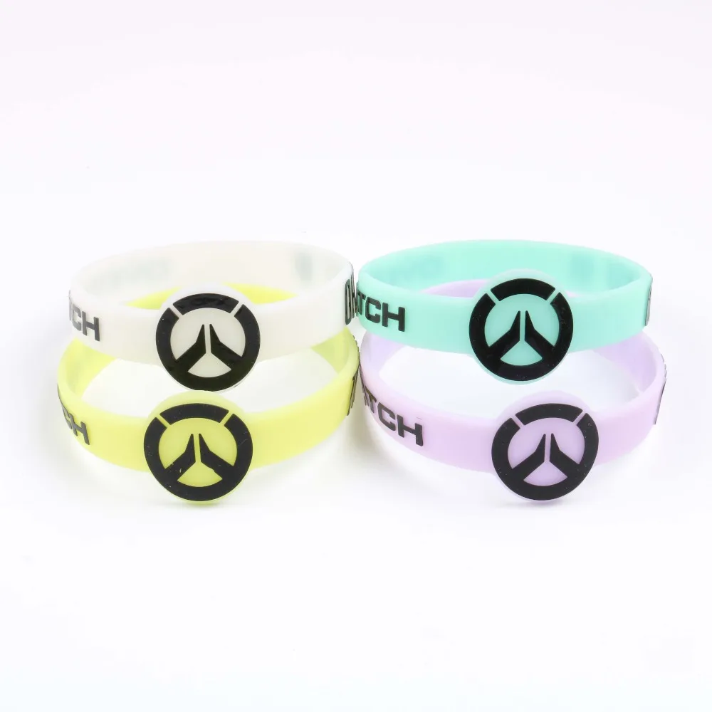 

BRAND NEW Overwatch Luminous Silicone Bracelet OW Game Bracelet For Women&Men Entertainment Logo over Watch Wristband Pulsera